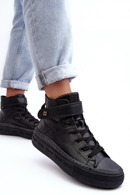 naiste saapad voodriga platvormiga Big Star mustad MM274008