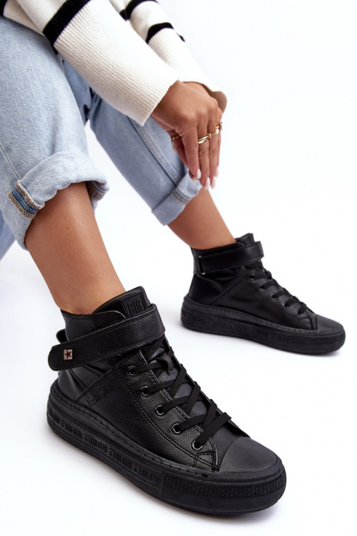 naiste saapad voodriga platvormiga Big Star mustad MM274008