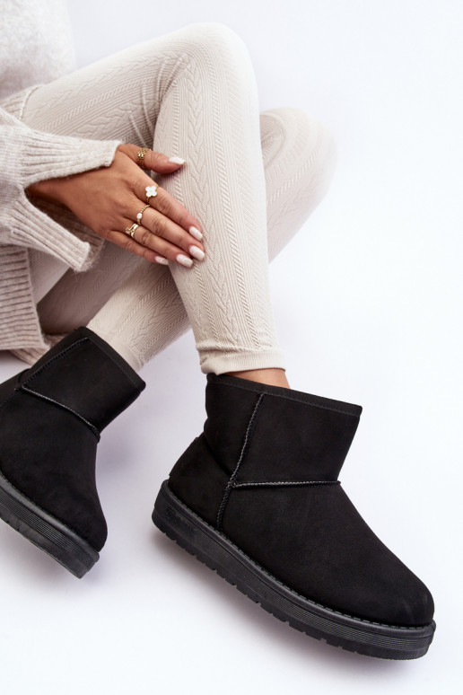 Nööpidega lumesaapad karusnahaga mustad Big Star MM274158