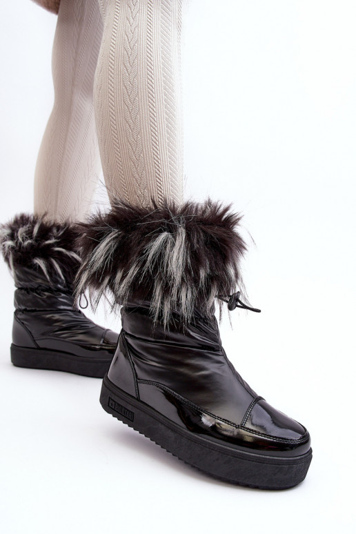 nööpidega lumesaapad karusnahaga mustad Big Star MM274379