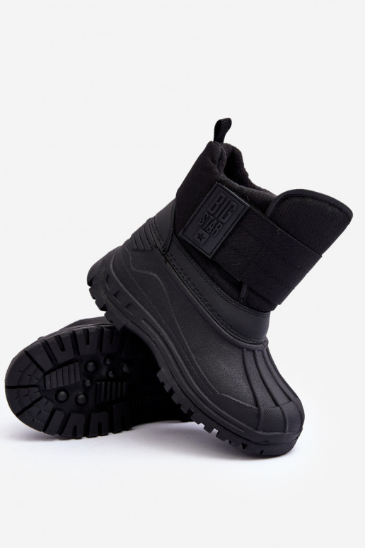 Nööpidega lumesaapad krõpsudega kinnitatav voodriga mustad Big Star MM374122 Nööpidega lumesaapad krõpsudega kinnitatav voodriga mustad Big Star MM374122