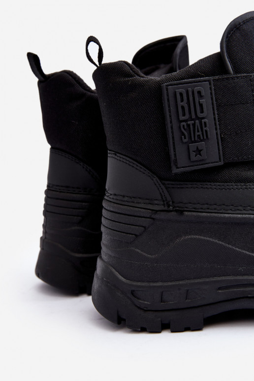 Nööpidega lumesaapad krõpsudega kinnitatav voodriga mustad Big Star MM374122 Nööpidega lumesaapad krõpsudega kinnitatav voodriga mustad Big Star MM374122