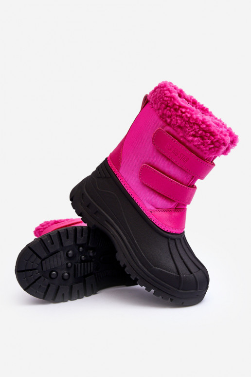 Nööpidega lumesaapad krõpsudega kinnitatav Big Star tumeroosad värvi MM374112