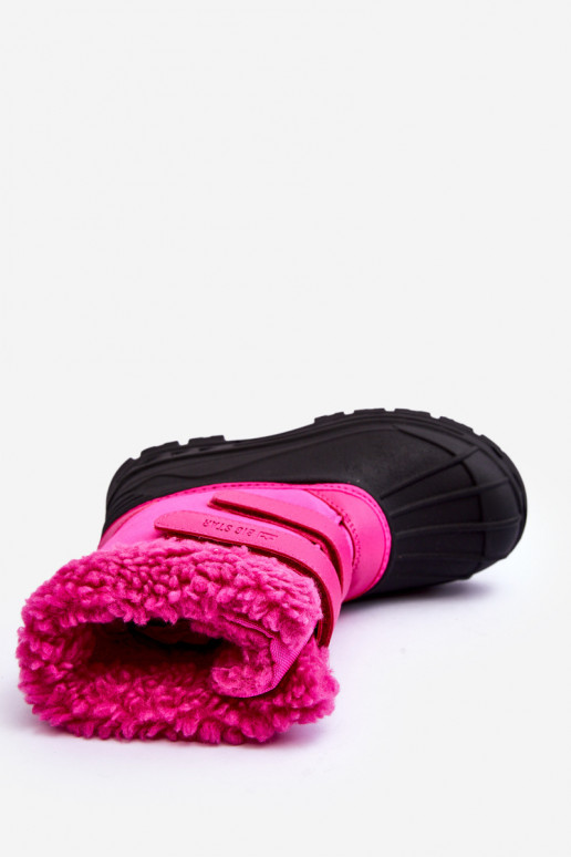 Nööpidega lumesaapad krõpsudega kinnitatav Big Star tumeroosad värvi MM374112