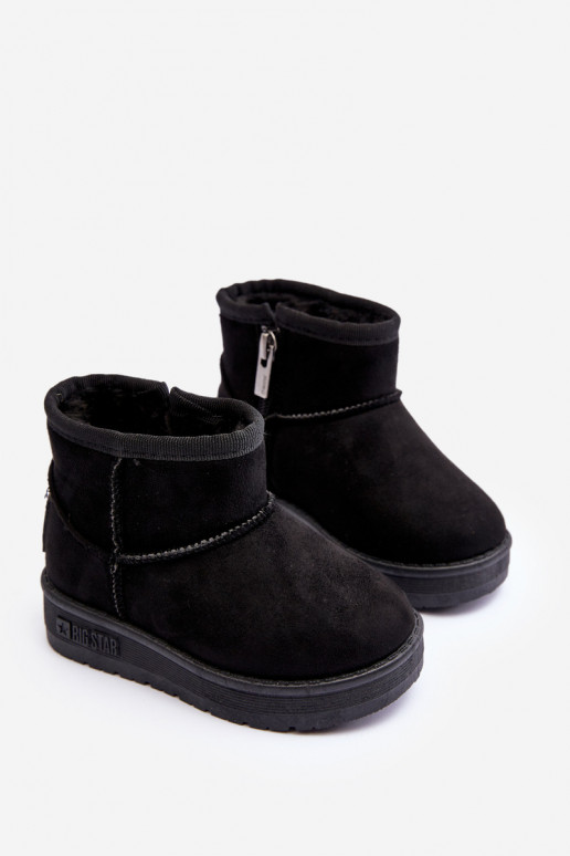 Nööpidega lumesaapad voodriga tõmblukuga mustad Big Star MM374100 Nööpidega lumesaapad voodriga tõmblukuga mustad Big Star MM374100