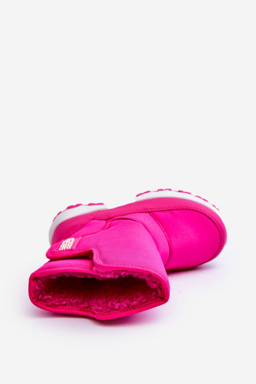 nööpidega lumesaapad voodriga krõpsudega kinnitatav Laste jalanõud Tumeroosad värvi Big Star MM374121