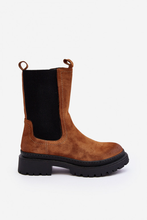 Saapad tõmblukuga pruunid värvi Samil