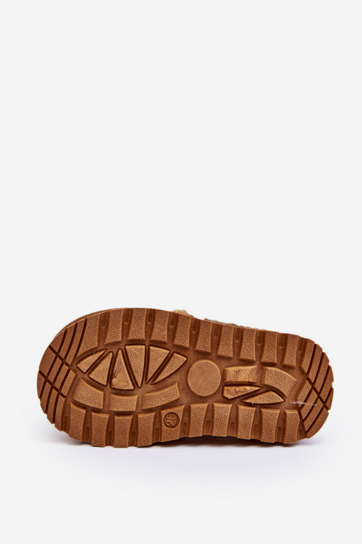 Plätud Laste jalanõud karusnahaga pruunid värvi Birasta