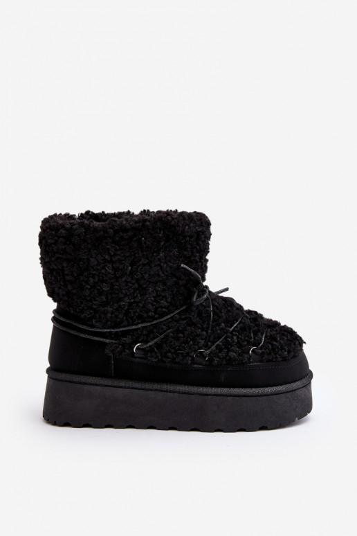 Nööritavad talvesaapad mustad Loso