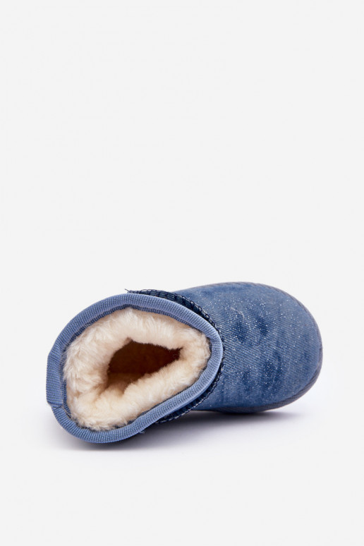 Laste lumesaapad Säraga saapad sinist värvi Suline Laste lumesaapad Säraga saapad sinist värvi Suline