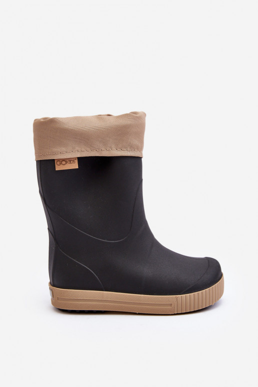 Laste soojendusega kummikud Snow Wave Gokids 981 Must ja beež