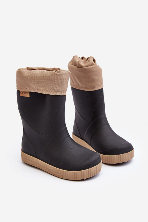 Laste soojendusega kummikud Snow Wave Gokids 981 Must ja beež