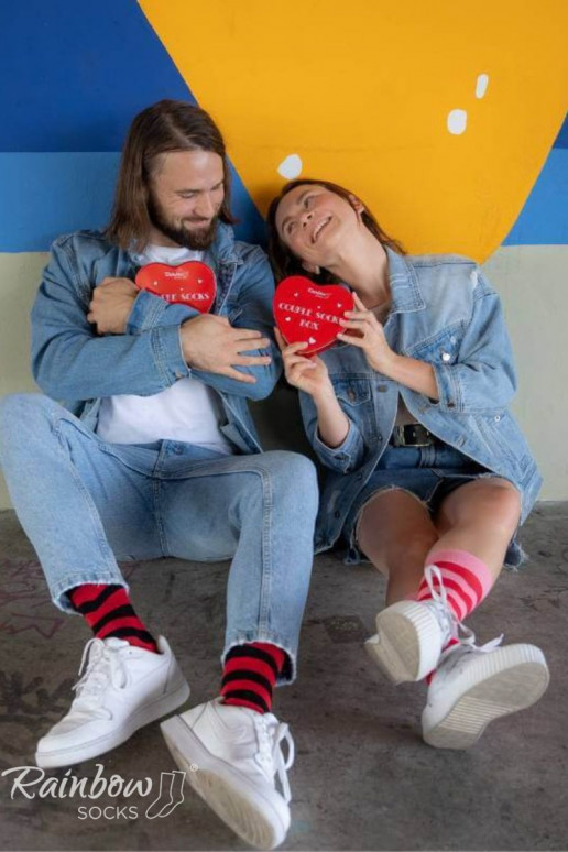 Sokid COUPLE BOX 2 paari Südametega karp