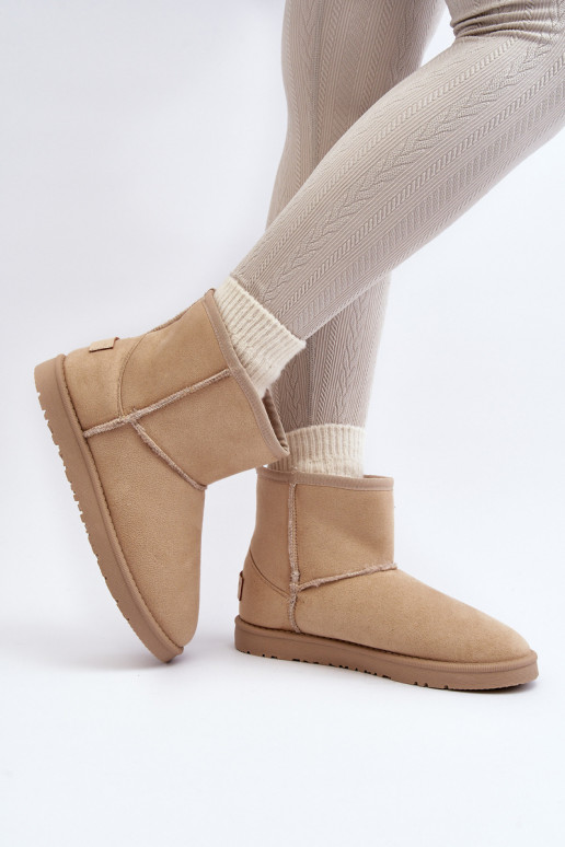 nööpidega lumesaapad Cross Jeans MM2R4023C beeži värvi
