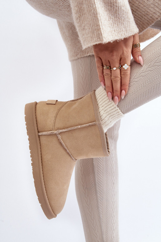 nööpidega lumesaapad Cross Jeans MM2R4023C beeži värvi