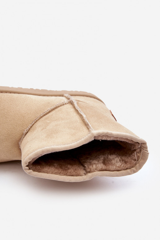 nööpidega lumesaapad Cross Jeans MM2R4023C beeži värvi