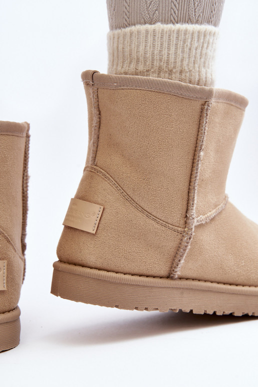 nööpidega lumesaapad Cross Jeans MM2R4023C beeži värvi