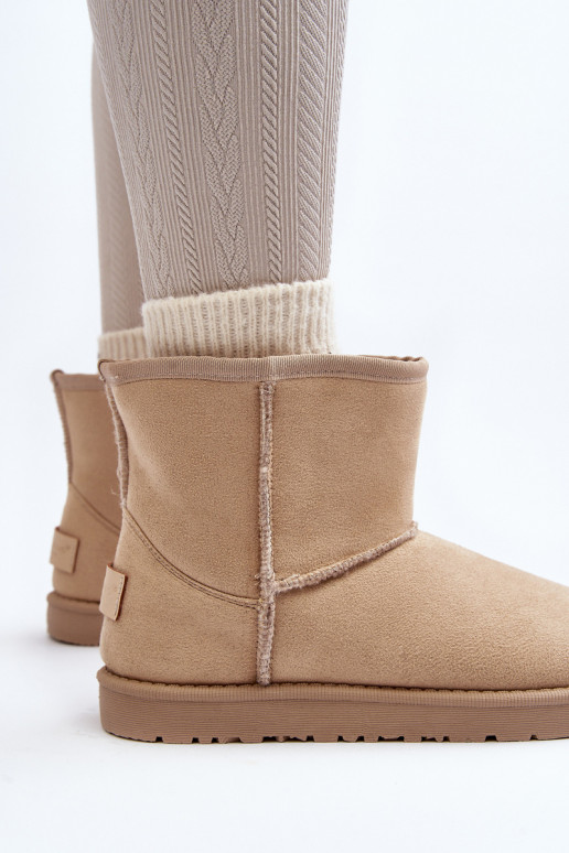 nööpidega lumesaapad Cross Jeans MM2R4023C beeži värvi