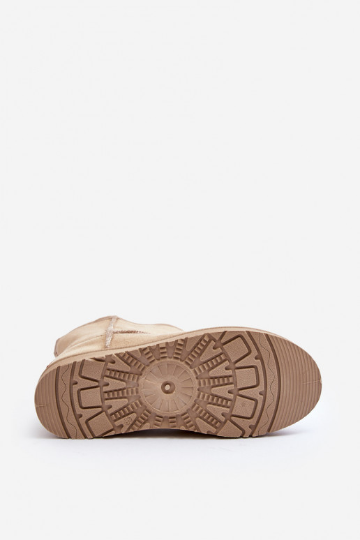 nööpidega lumesaapad Cross Jeans MM2R4023C beeži värvi
