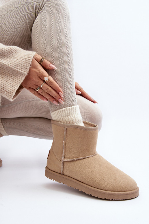 nööpidega lumesaapad Cross Jeans MM2R4023C beeži värvi