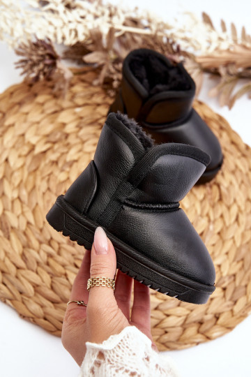 Eko nööpidega lumesaapad Laste jalanõud mustad Husalta 2