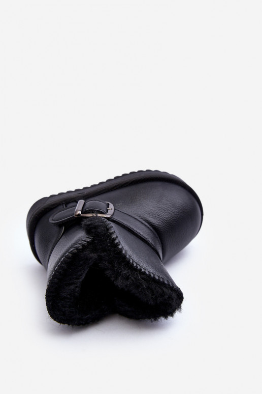 Laste jalanõud Eko nööpidega lumesaapad rihmadega mustad Orinor Laste jalanõud Eko nööpidega lumesaapad rihmadega mustad Orinor