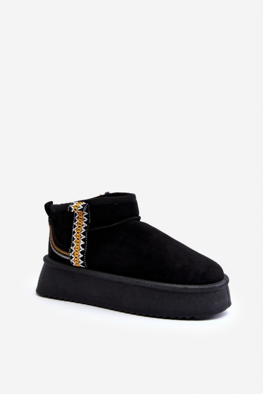 nööpidega lumesaapad platvormiga mustriga mustad Udra