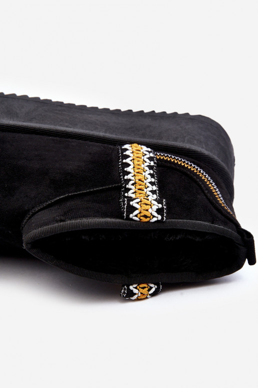 nööpidega lumesaapad platvormiga mustriga mustad Udra