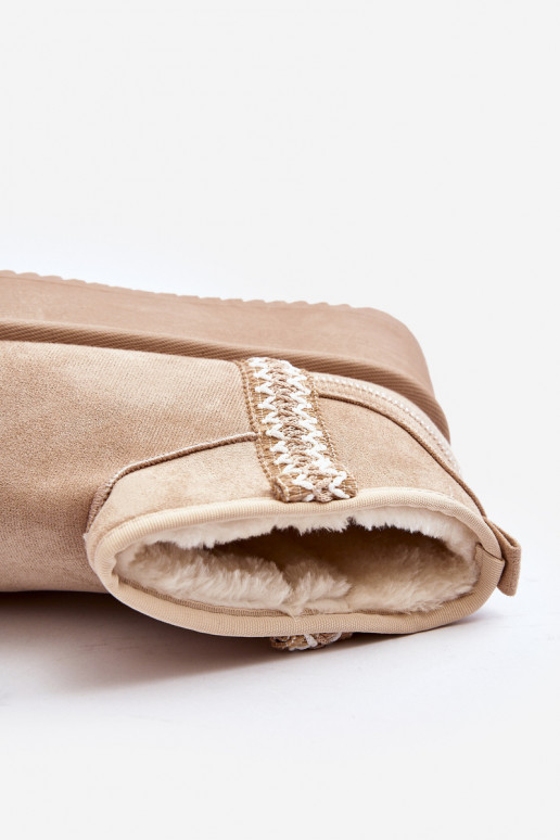 nööpidega lumesaapad platvormiga mustriga beeži värvi Udra