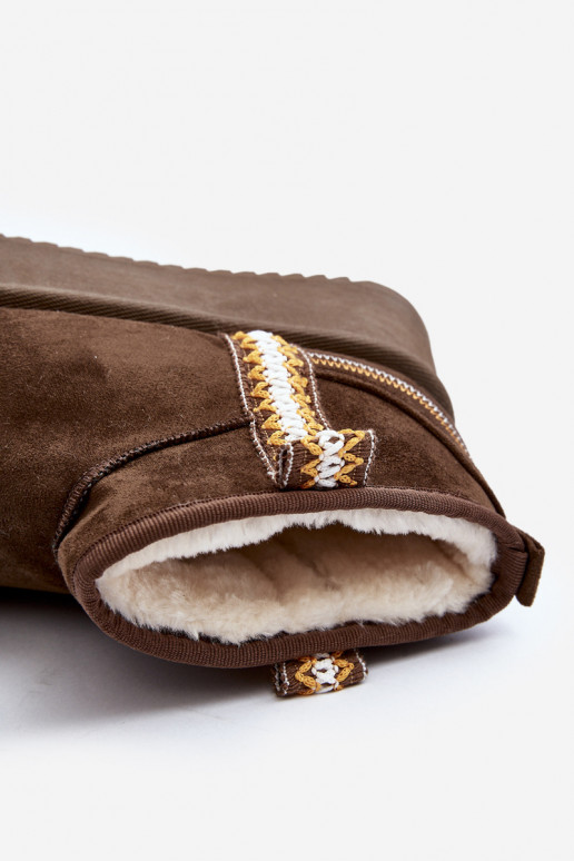 nööpidega lumesaapad platvormiga mustriga khakivärvi Udra