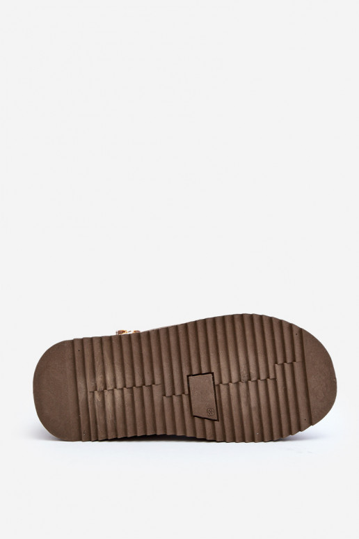 nööpidega lumesaapad platvormiga mustriga khakivärvi Udra