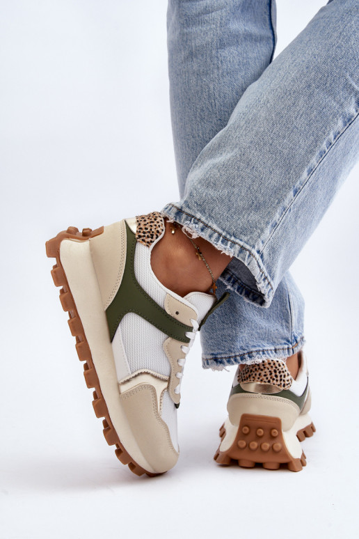 Sneakers tüüpi jalanõud spordijalatsid beeži värvi-Rohelist värvi Ralita Sneakers tüüpi jalanõud spordijalatsid beeži värvi-Rohelist värvi Ralita