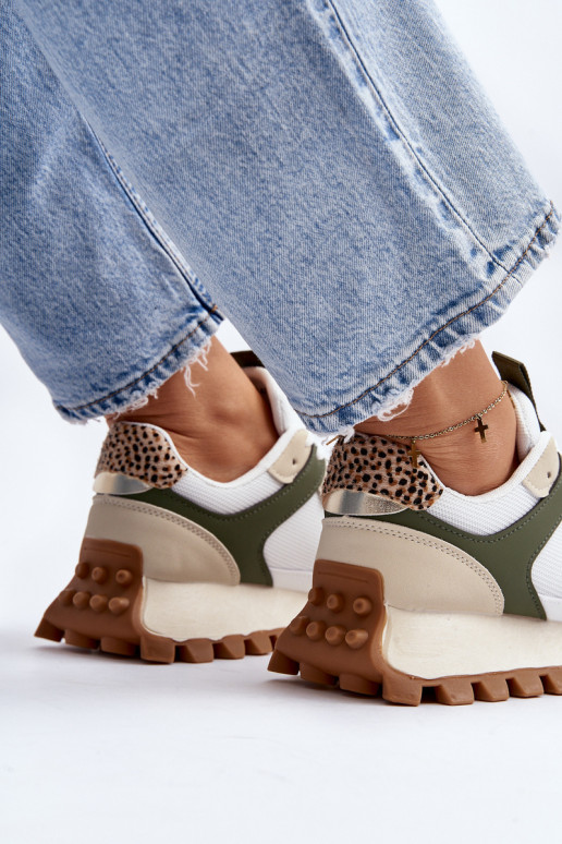 Sneakers tüüpi jalanõud spordijalatsid beeži värvi-Rohelist värvi Ralita Sneakers tüüpi jalanõud spordijalatsid beeži värvi-Rohelist värvi Ralita