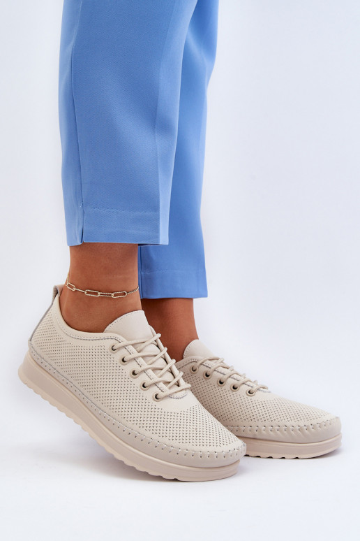 Sportliku stiiliga jalanõud naiste saapad beeži värvi Lalnai Sportliku stiiliga jalanõud naiste saapad beeži värvi Lalnai