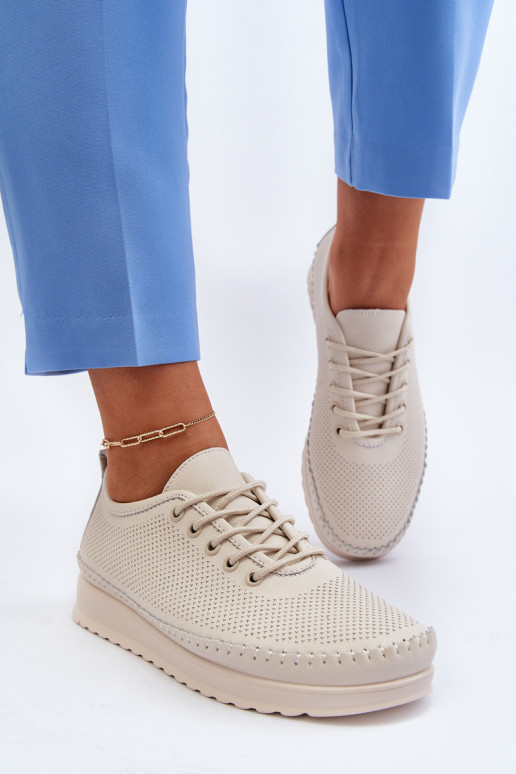 Sportliku stiiliga jalanõud naiste saapad beeži värvi Lalnai Sportliku stiiliga jalanõud naiste saapad beeži värvi Lalnai