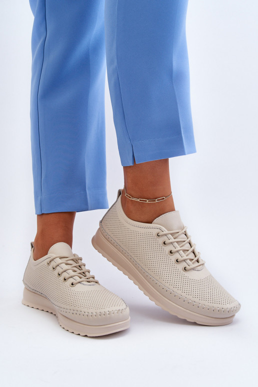 Sportliku stiiliga jalanõud naiste saapad beeži värvi Lalnai Sportliku stiiliga jalanõud naiste saapad beeži värvi Lalnai