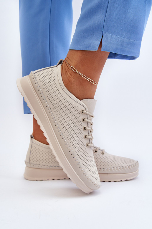 Sportliku stiiliga jalanõud naiste saapad beeži värvi Lalnai Sportliku stiiliga jalanõud naiste saapad beeži värvi Lalnai