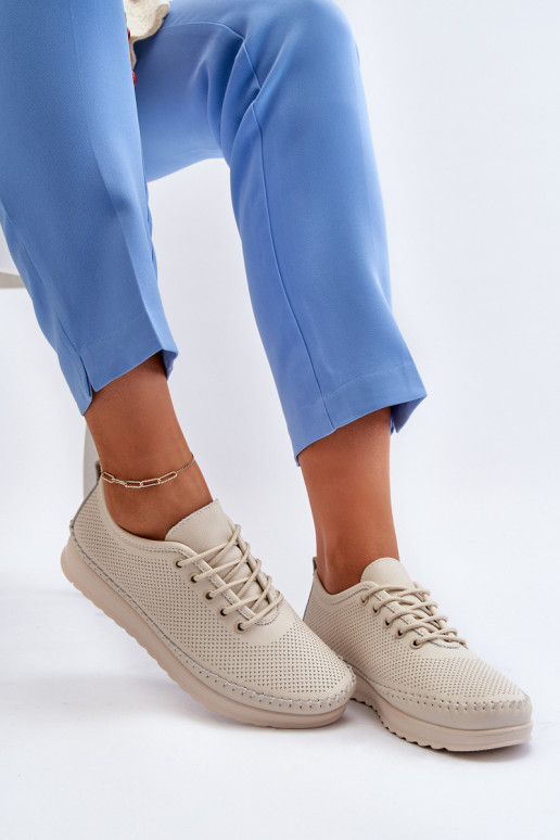 Sportliku stiiliga jalanõud naiste saapad beeži värvi Lalnai Sportliku stiiliga jalanõud naiste saapad beeži värvi Lalnai