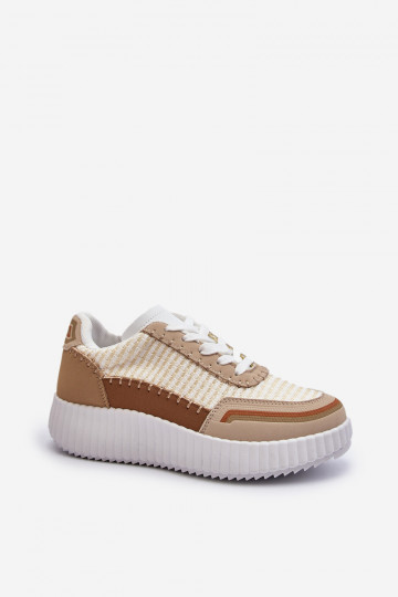 Sneakers tüüpi jalanõud platvormiga beeži värvi Redala