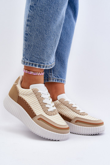 Sneakers tüüpi jalanõud platvormiga beeži värvi Redala 2
