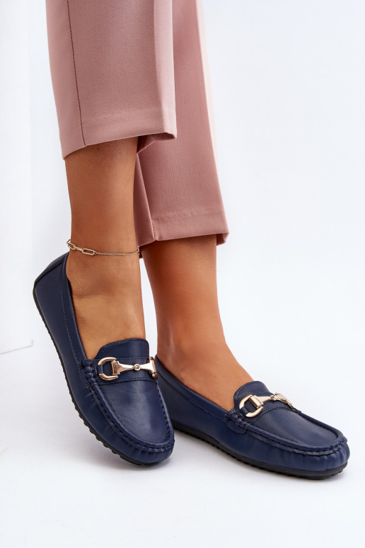 Klassikalise mudeli Mokassiinid Eko tumesinist värvi Demese