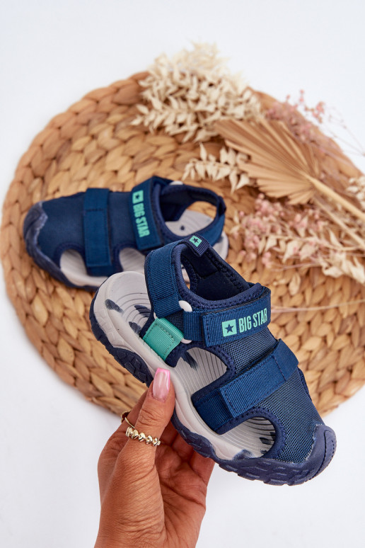 sandaalid poiste krõpsudega kinnitatav Big Star NN374236 tumesinist värvi