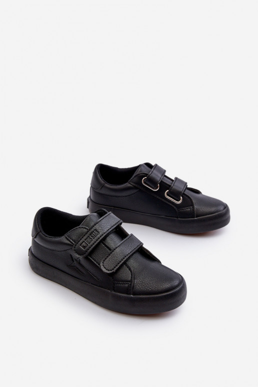 Laste vabaajajalatsid krõpsudega kinnitatav Big Star NN374006 mustad Laste vabaajajalatsid krõpsudega kinnitatav Big Star NN374006 mustad