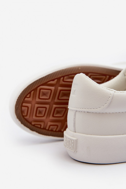 Laste vabaajajalatsid krõpsudega kinnitatav Big Star NN374007 valget värvi Laste vabaajajalatsid krõpsudega kinnitatav Big Star NN374007 valget värvi