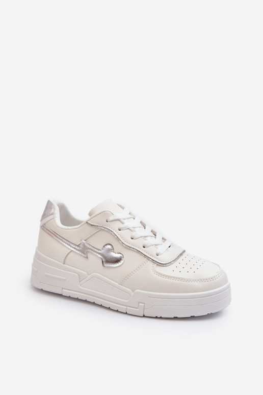 Sneakers tüüpi jalanõud platvormiga valget värvi Zeparine Sneakers tüüpi jalanõud platvormiga valget värvi Zeparine