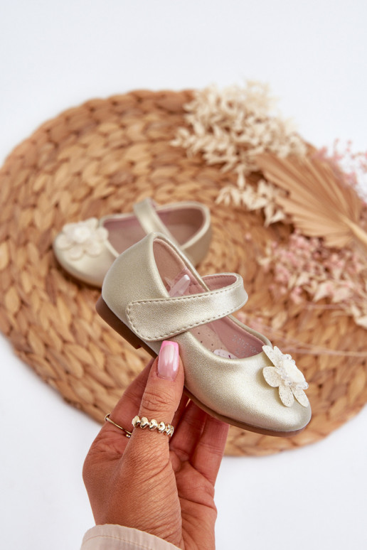 baleriinid Laste jalanõud krõpsudega kinnitatav kaunistustega Kuldset värvi Serinde baleriinid Laste jalanõud krõpsudega kinnitatav kaunistustega Kuldset värvi Serinde