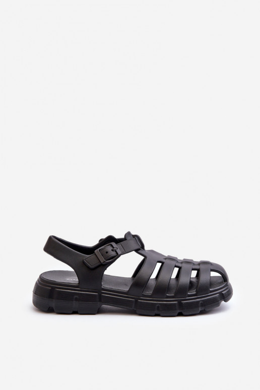 Kerged rannaplätud kingad mustad Gasaria Kerged rannaplätud kingad mustad Gasaria