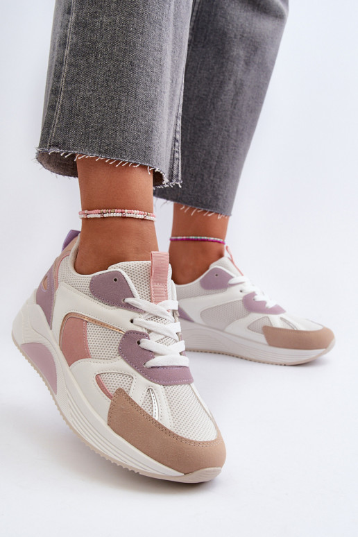 Sneakers tüüpi jalanõud platvormiga Violetne värv Lenivia Sneakers tüüpi jalanõud platvormiga Violetne värv Lenivia