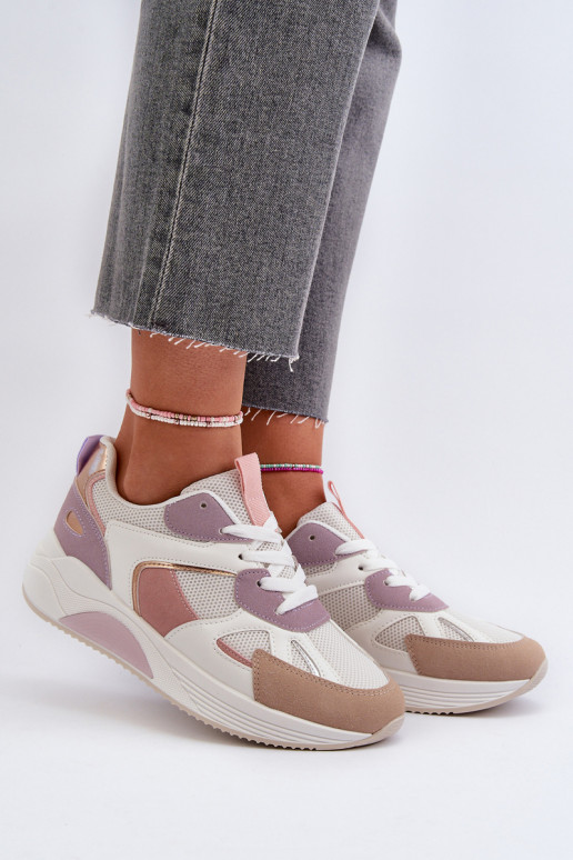 Sneakers tüüpi jalanõud platvormiga Violetne värv Lenivia
