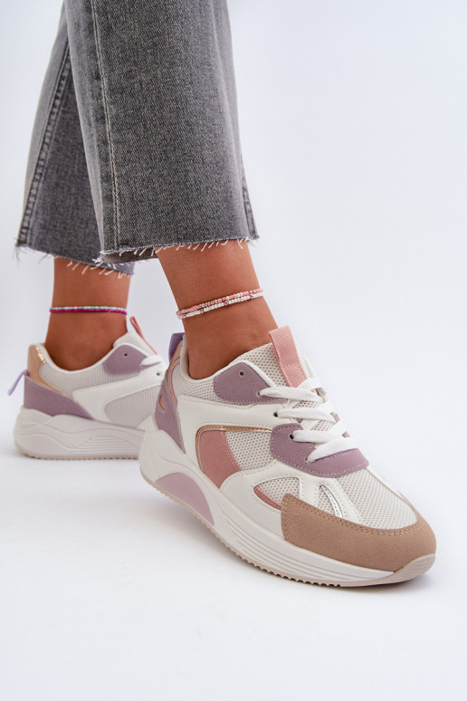 Sneakers tüüpi jalanõud platvormiga Violetne värv Lenivia